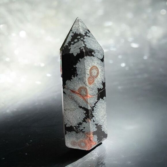 Snowflake Obsidian‎ Crystal Tower (#8) - Picture 1 of 10